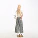 Women's Clothing Women's Distressed Washed Loose Straight Wide Leg Capri Pants Puppy Embroidery For Formal & Casual For Women_ecoleips.com