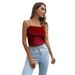 Real Shot Of The Product: Women's Short Velvet Camisole For Outerwear, European And American Retro Style, 2022 New Model_ecoleips.com