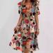 Women's Floral Print Dress V Neck Summer New Arrival Casual Comfortable Loose Style_ecoleips.com