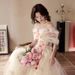 Wedding Dress, Fashionable Off-the-shoulder Gown, 2026 New Model, Host Performance Outfit, Light Luxury Niche, Runaway_ecoleips.com