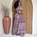 European And American Women's Clothing 2025 Summer New Fashion Square Neck Printed Puff Sleeve High Waist Dress_ecoleips.com