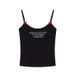 Purely Desirable White Letter Print Camisole For Women, Summer Sweet And Spicy Sexy Bow-tie Inner Top, Short Outerwear_ecoleips.com