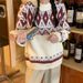girl Chistmas Women's Clothing Autumn Winte 2025 Koean Vesion Loose Reto Lazy Style Pullove Top New Yea Knitted_ecoleips.com