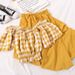 Women's French Preppy Style Spring Summer Short Sleeve Two Piece Set Sanya Resort Look Trouser Suit_ecoleips.com