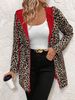 K Women's Double-sided Leopard Print Hooded Zipper Jacket Casual Long Jacket With Waistband And Long Sleeves_ecoleips.com