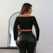 Voya Women's Clothing, European And American Ins Design T-shirt, Spring And Summer One Neck Slim Fit Versatile Cropped Top_ecoleips.com