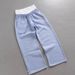 Trendy plus Size Printed Letter Casual Loose Fitting Long Pants Black Women's Clothing Bottoms_ecoleips.com