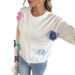 European American Women's Fashion Cross-border New Autumn And Winter Loose Floral Knit Sweater Cardigan Jacket_ecoleips.com