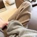 High-Waisted Knit Wide Leg Pants For Women, Warm & Flattering Straight-Line Trousers, Stretchy Comfort Winter Lounge Pants In Black, Gray & Beige_ecoleips.com