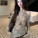 2026 Autumn Hot Item Feeling Oblique Shoulder Blending Retro Design Feeling Irregular Hem Temperament Mesh Small Shirt Top For Women_ecoleips.com