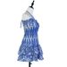 Cross-border 2025 In-stock Niche Embroidered Hollowed-out Waist-cinching Strapl Dr, Summer Seaside Ruffled Mini_ecoleips.com