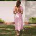2026 Spring/Summer European American New Dress: Cross-border Backless Hot Girl Spring Style Puff Sleeve Floral Dress For_ecoleips.com
