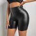 Women's Clothing PU Leather Pants Women Sexy Hot Pants Nightclub Pants European Leather Shorts_ecoleips.com