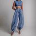 Women's Clothing New Spring And Summer High Waist Zipper Loose Jeans Women's Retro Balloon Pants Casual Trousers_ecoleips.com