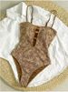 Women's Bohemian Style One Piece Swimsuit Summer Sexy Strappy Backless Design Vacation Fashion Regular Fit Polyester_ecoleips.com