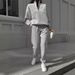 Women's Clothing Autumn Winter Solid Color Long Sleeved Fleece Lined Pullover Sweater And Elastic Waist Jogger Pants Two Piece Set_ecoleips.com