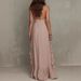 2026 European And American Independent Site Cross-Border Vacation Bohemian Striped Ruffe Backess Dress New_ecoleips.com