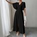 Aria Basics Aria Basics 2025 European And American Fashion Summer Elegant V-neck Long Evening Dress For Women_ecoleips.com