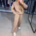 Long Sleeve Round Neck Top & Drawstring Joggers With Rhinestone Details (Black/White/Nude/Green/Blue, S-XXXL)"_ecoleips.com