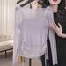 Stylish Long-sleeved Sun Protection Air Conditioning Cover-up, 2025 Summer New Thin Fashion Casual Drawstring Top_ecoleips.com