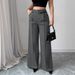 High-Waisted Straight Leg Trousers – Women's Office Pants With Stretch (Black/Grey/Coffee/Burgundy/Olive/Light Blue, S-XXL)_ecoleips.com