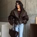 "Designer Cropped PU Leather Jacket For Women - Retro Notch Lapel With Adjustable Belt, Wrinkle-Resistant Faux Leather Coat, Street Style Essential_ecoleips.com