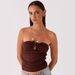 Aria Basics Aria Basics 2025 New European And American Cross-Border Solid Color Sexy Hot Girl Navel-Revealing Off-Shoulder Sleeveless Tube Top_ecoleips.com