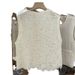 Women's French Style Sweet Lace Openwork Sleeveless Vest Summer New Single Breasted Loose Fitting Elegant Cardigan Top_ecoleips.com