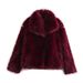 Women's Clothing Trendy Faux Fur Collar Jacket – Winter Streetwear Coat (Cream/Grey/Black/Wine, XS-L)_ecoleips.com