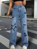 Women's Clothing Wide Leg Jeans New High Waist Straight Leg Loose Drape Mopping Pants_ecoleips.com