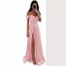 Women's Clothing Bridesmaid Dress Long Dress Slimming Strapless Bestie Prom Formal Dress Simple Sexy Slit_ecoleips.com