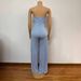 Women's Clothing V Neck Hollow Slim Backless Waist Fashion Splicing Slit Jumpsuit_ecoleips.com