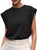 2026 Summer New Women Cap Sleeve Loose T-Shirt Round Neck Basic Casual Fashion Work Tank Tops_ecoleips.com
