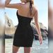 2025 Cross-Border Women's European And American Style Cross-Strap Hollow Out Bodycon Slim Sexy Dress_ecoleips.com
