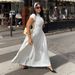 European And American Cross-border Retro Style Polka Dot Printing Sleeveless Round Neck Slim-fitting High-waisted A-shaped Skirt Long Dress_ecoleips.com