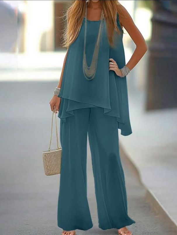 Women's Clothing New Spot Women's Clothing Hot Selling Sleeveless Double Vest Pants Suit_ecoleips.com