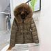girl Girl Girl Mengjia Same Style Belt Waist Slimming Down Jacket Women Short Fox Fur Collar 2025 New Winter Cold-Proof_ecoleips.com