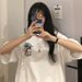 New Korean Style Women's T-Shirt Loose Short Sleeve Printed Summer Base Layer Plus Size Trendy INS Style Spring Outfit Inner Wear_ecoleips.com