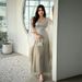 Women's Clothing Middle Eastern Modest Muslim Fashion Gradient Satin Dress One Size Robe Loose Dress_ecoleips.com