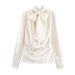 Aria Basics Aria Basics ZA Cross-Border Foreign Trade European And American Style Women's Clothing New Design Self-Made Fashionable Silk Satin_ecoleips.com