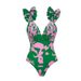 Women's Floral Print One Piece Swimsuit With Umbrella Skirt Tight Fitting_ecoleips.com