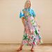 Women's Linen Cardigan Dress Printed Shirt Collar Personalized Clothing_ecoleips.com