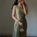 Women's Clothing Autumn And Winterwomen's Wear Pleated Ribbon Sparkling Evening Dress_ecoleips.com