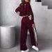 Women's plus Size Leopard Print Sweatshirt And High Waisted Slim Fit Trousers Two Piece Set Autumn Fashion England Style_ecoleips.com