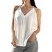 Cross-border Silk Satin Sevess Spaghetti Strap Tank Top, New European And American Sty V-neck Sexy Non-silk_ecoleips.com