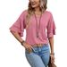 2025 New U-shaped Ruffle Edge Fashionable Temperament Women's Top T-shirt_ecoleips.com