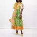 Women's Clothing Summer New Women's Clothing Floral Print Puff Sleeve Cotton And Linen Mid Length Dress_ecoleips.com