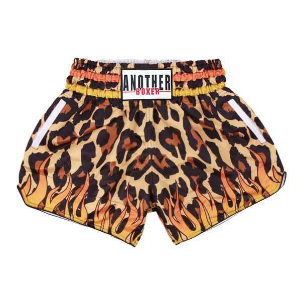 Aria Basics Aria Basics 2025 Cross-border European And American Women's Plus Size Fashion Leopard Print Boxing Shorts High Waist Muay Thai Pants_ecoleips.com