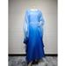 Modest Muslim Fashion Gradient Satin One Size Loose Robe Dress_ecoleips.com