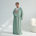 Voya Women's Long Ice Silk Crepe Kimono - Breathable Flowy Open Front Robe - Modest Summer Beach Cover Up & Casual Overcoat_ecoleips.com